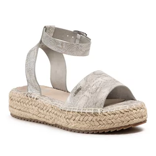 Espadryle damskie - Big Star Espadryle HH274397 Silver - grafika 1