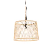 Lampy sufitowe - QAZQA Wiejska lampa wisząca zewnętrzna rattanowa 40 cm - Tatarak - miniaturka - grafika 1