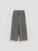 Spodnie i spodenki dla dziewczynek - Reserved - Spodnie dresowe z modalem - ciemnoszary - miniaturka - grafika 1