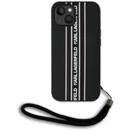 Etui i futerały do telefonów - Etui Karl Lagerfeld Saffiano Athleisure Stripes Cord do iPhone 15 różowy - miniaturka - grafika 1