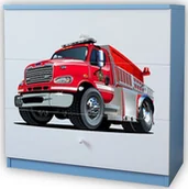 Komody dla dzieci - Elior Komoda dla chłopca z szufladami Happy 10X mix - biało - niebieska - miniaturka - grafika 1