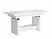 Ławy i stoliki kawowe - Ława Ławostół Rozkładana Podnoszona Półka Biała - miniaturka - grafika 1