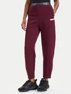 Spodnie sportowe damskie - EA7 Emporio Armani Spodnie dresowe 7W000678 AF13151 M5064 Bordowy Regular Fit - miniaturka - grafika 1
