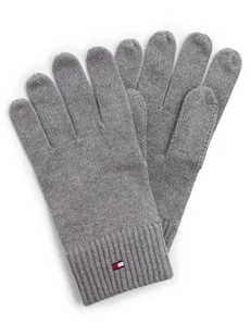 Tommy Hilfiger Rękawiczki z zawartością kaszmiru Mężczyźni Bawełna szary jednolity, ONE SIZE - Rękawiczki - miniaturka - grafika 1