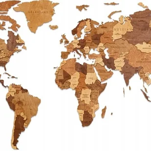 DREWNIANE PUZZLE 3D MAPA ŚWIATA DREWNO L ZESTAW DO ZŁOŻENIA DIY - Puzzle - miniaturka - grafika 1