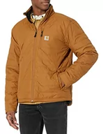 Kurtki męskie - Carhartt Męska kurtka Rain Defender Relaxed Fit Lightweight Insulated Gilliam Jacket, brązowy (Carhartt Brown), S - miniaturka - grafika 1
