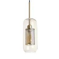 Lampy sufitowe - Loftowa lampa zwieszana Nobile ABR-ZON-E27 Abruzzo metal szkło złoty - miniaturka - grafika 1