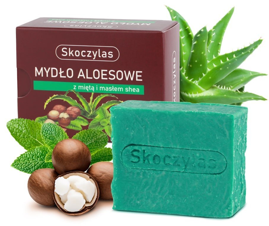 MYDŁO aloesowe z miętą i masłem shea - 100 g