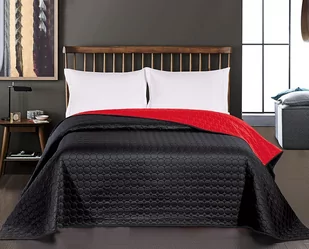 DecoKing Premium narzuta na łóżko, dwustronna, w koła, łatwa w czyszczeniu, kolor czarny, czarny, 240 x 260 cm 12079 - Narzuty - miniaturka - grafika 1