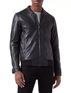 Freaky Nation Męska kurtka skórzana Yorik-fn, czarny, 3XL - Kurtki męskie - miniaturka - grafika 1