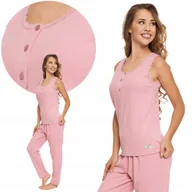 Piżamy damskie - PIŻAMA DAMSKA DWUCZĘŚCIOWA NA RAMIĄCZKACH SPODENKI WISKOZOWA MORAJ M - miniaturka - grafika 1