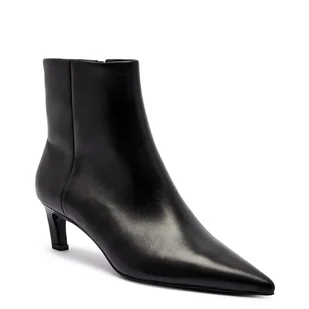 Calvin Klein Skórzane botki na szpilce - Botki damskie - miniaturka - grafika 1