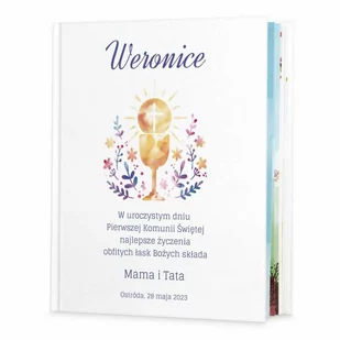 Murrano Historie opowieści biblijne z nadrukiem dla dziewczynki na komunię KZ-HB-030 - Pamiątka Pierwszej Komunii Świętej - miniaturka - grafika 1