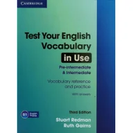 Książki do nauki języka angielskiego - Cambridge University Press Test Your English Vocabulary in Use 3ed Pre-Int Int with answers - Redman Stuart, Ruth Gairns - miniaturka - grafika 1