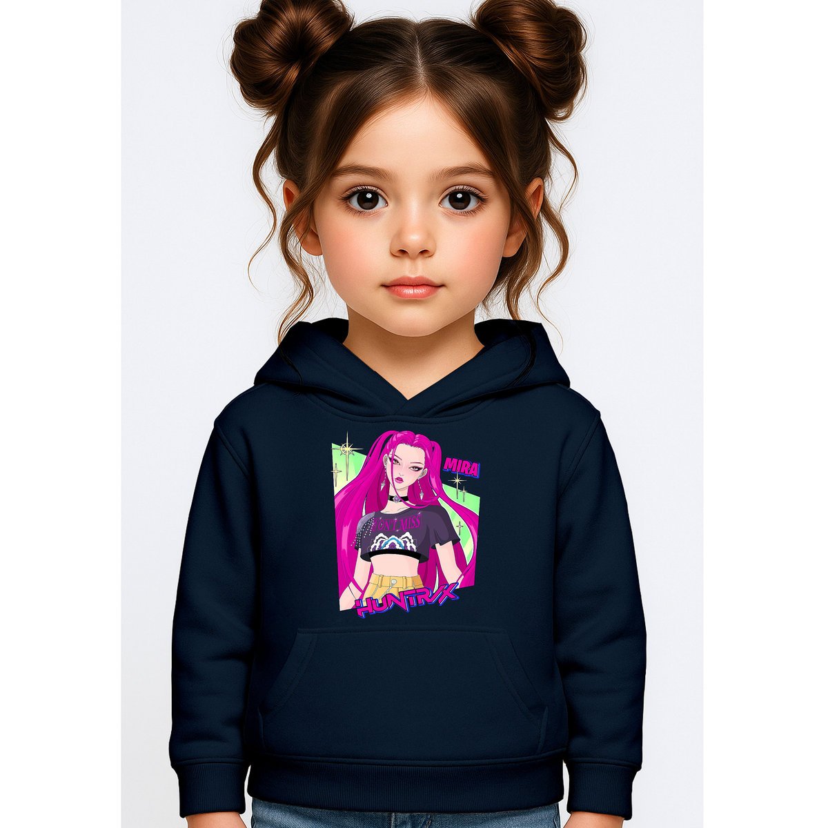 BLUZA DZIECIĘCA HUNTRIX MIRA KPOP 122-128 Z KAPTUREM BAWEŁNIANA JAKOŚĆ