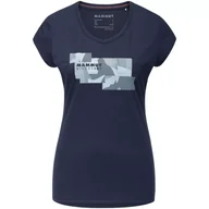 Koszulki sportowe damskie - MAMMUT Trovat T-Shirt Women marine XS - miniaturka - grafika 1