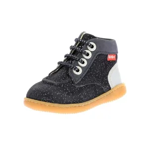 KICKERS KICKICONIC Botki do kostki dla chłopców, unisex, dla dzieci, 34, Granatowy srebrny, 2 UK Child - Botki damskie - miniaturka - grafika 1