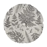 Poduszki dekoracyjne - Szara poduszka Really Nice Things Cojin Redondo Grey Leaf, ⌀ 45 cm - miniaturka - grafika 1