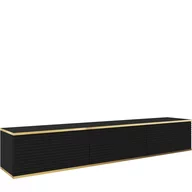 Szafki RTV - Szafka RTV-175 MDF Czarny Mat Oro Piaski Meble Czarny - miniaturka - grafika 1