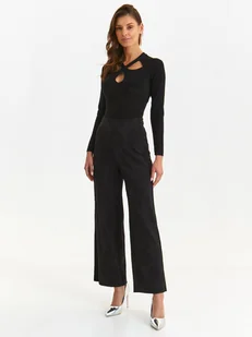 Spodnie damskie czarne - SSP4368CA spodnie długie - TOP SECRET - Odzieżowy sklep internetowy TOP SECRET - Spodnie damskie - miniaturka - grafika 1