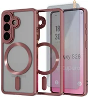 Etui i futerały do telefonów - SUPERO Etui Supero MagSafe do Samsung Galaxy S26, przezroczysto-różowe + szkło - miniaturka - grafika 1