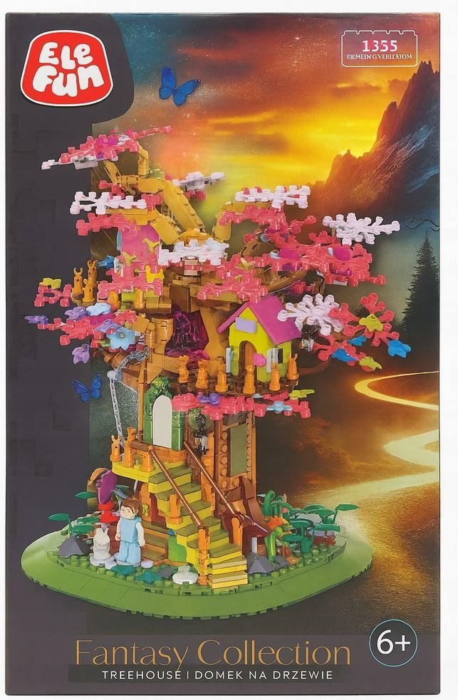 KLOCKI EleFun FANTASY COLLECTION Domek Na Drzewie 1355 elementów Duży