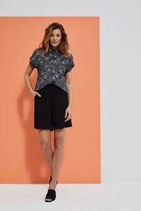 Spodenki z wiskozy z wysokim stanem-XS - Spodenki damskie - miniaturka - grafika 1