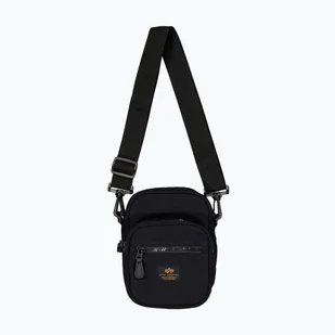 Saszetka męska Alpha Industries Label Messenger Bag Small 1 l black WYSYŁKA W 24H 30 DNI NA ZWROT - Torby męskie - miniaturka - grafika 1