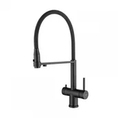 Baterie kuchenne - Blue Water Tusar Bateria kuchenna wysoka z wyciąganą wylewką czarna mat 5901730616910 - miniaturka - grafika 1