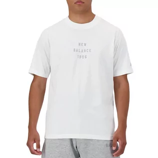 Koszulki sportowe męskie - Koszulka New Balance MT41519WT - biała - grafika 1
