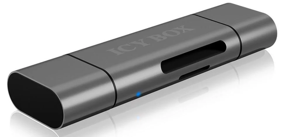 ICY Box Czytnik Zewnętrzny MicroSD/SDz USB 3.0 Type-C A MicroUSB IB-CR200-C (60068)