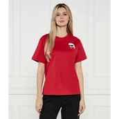 Koszulki i topy damskie - Karl Lagerfeld T-shirt IKON RS PEAK-A-BOO | Oversize fit - miniaturka - grafika 1