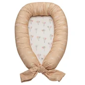 Poduszki do karmienia - Hi Little One kokon niemowlęcy dwustronny poduszka ciążowa i do karmienia 3w1 BALOONS/SMILE muumee - miniaturka - grafika 1