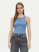 Koszulki i topy damskie - Noisy May Top Maya 27033135 Niebieski Tight Fit - miniaturka - grafika 1
