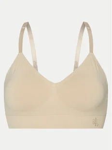 LAUREN RALPH LAUREN Biustonosz top 4L0079 Beżowy - Koszulki sportowe damskie - miniaturka - grafika 1