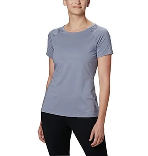 Columbia Damska koszulka z krótkim rękawem, Peak to Point II New Moon Heather XXL - Koszulki i topy damskie - miniaturka - grafika 1