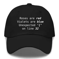 Czapki i chusty sportowe męskie - Czapka z Daszkiem UNEXPECTED ERROR Dla Programisty Informatyka Wzory Czarna - miniaturka - grafika 1