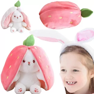 Maskotka pluszowa Królik z uszami - Truskawka 35cm - Maskotki i pluszaki - miniaturka - grafika 1