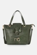 Torebki damskie - Torebka do ręki Nobo croco zielona - miniaturka - grafika 1