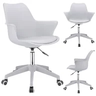 Fotele i krzesła biurowe - KRZESŁO biurowe na kółkach obrotowe do biurka - miniaturka - grafika 1