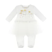 Pajacyki dla niemowląt - BGL-66332 Pajac Rumianek, ecru 74 - miniaturka - grafika 1