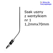 Akcesoria medyczne - Ssak uszny z wentylkiem nr 1 08-147 Metech - miniaturka - grafika 1