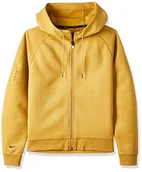 Bluzy damskie - Nike Damska bluza W Nsw Tch Pck bluza z kapturem Fz Flc Wheat/Black L - miniaturka - grafika 1