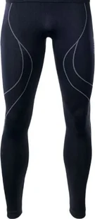 Hi-Tec Kalesony męskie Ikar Bottom black/lime punch r. XXL - Bielizna sportowa męska - miniaturka - grafika 1