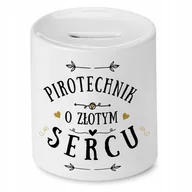 Skarbonki - Dla Pirotechnika Skarbonka na Urodziny na Prezent z Nadrukiem ze Zdjęciem + Opakowanie na prezent (wzór 01) - miniaturka - grafika 1