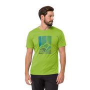 Koszulki męskie - T-shirt męski Jack Wolfskin PEAK GRAPHIC T M fresh green - L - miniaturka - grafika 1