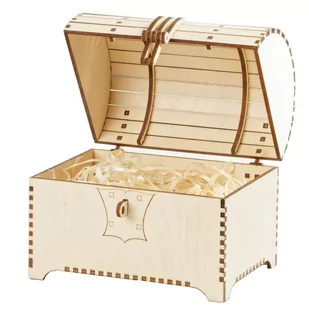 Drewniany kuferek na prezent - Pudełka i szkatułki - miniaturka - grafika 1