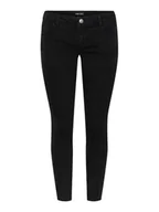 Spodnie damskie - Pieces Jeansy 17144586 Czarny Skinny Fit - miniaturka - grafika 1