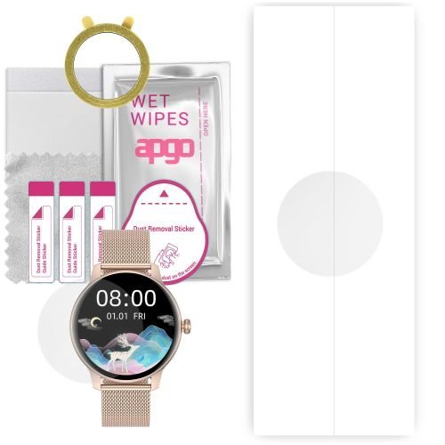 1x folia hydrożelowa ochronna do G.Rossi SW020 - apgo Smartwatch Hydrogel Protection Ochrona na ekran smartwatcha