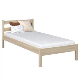 Drewniane łóżko pojedyncze N01 dąb bielony 100x200 - Łóżka - miniaturka - grafika 1